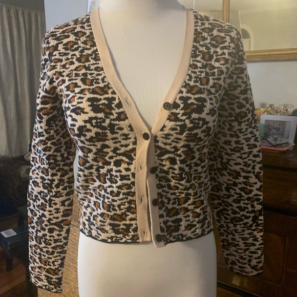 Urban Outfitters leopard print cardigan New With Tags - Picture 2 of 2
